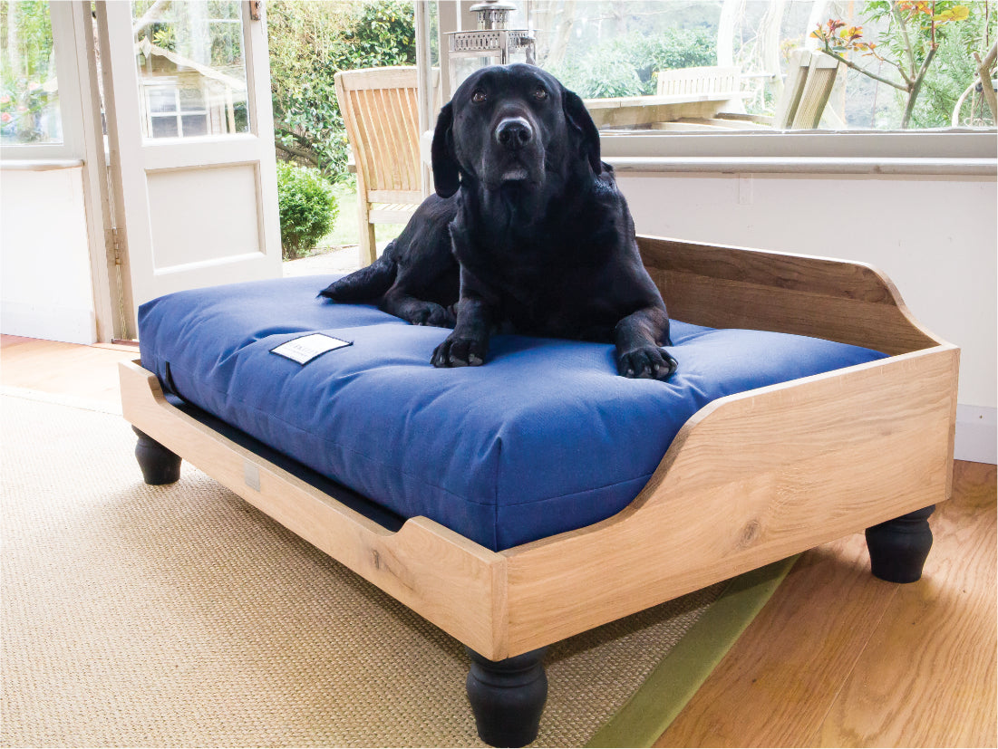 Handmade Wooden Dog Bed in Solid English Oak by Berkeley