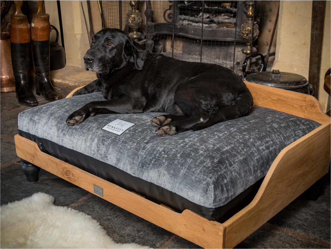 Large wooden dog bed shop