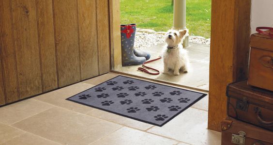 Berkeley Grey Paw Print Dirt Trapper Mat